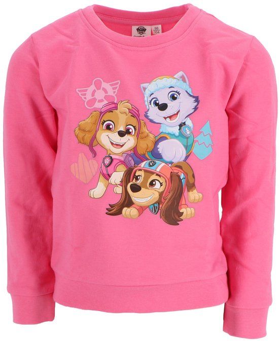 4KidsOnly Paw Patrol Sweater Roze Katoenmix 122/128