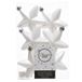 Decoris kersthanger sterren - 36x st - wit - 7 cm - kunststof - kerstornamenten - kerstversiering