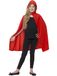 Smiffys Rode cape met capuchon - Voor kinderen 4-12 jaar - Lengte 70-86 cm