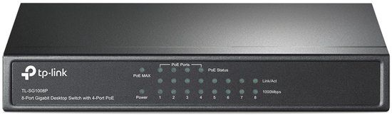 TP-Link TL-SG1008P netwerk-switch Unmanaged Gigabit Ethernet (10/100/1000) Power over Ethernet (PoE) Hazelnoot