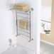 Acier chromé sèche-serviettes avec étagère 80cm x 53.2cm - 200 Watts