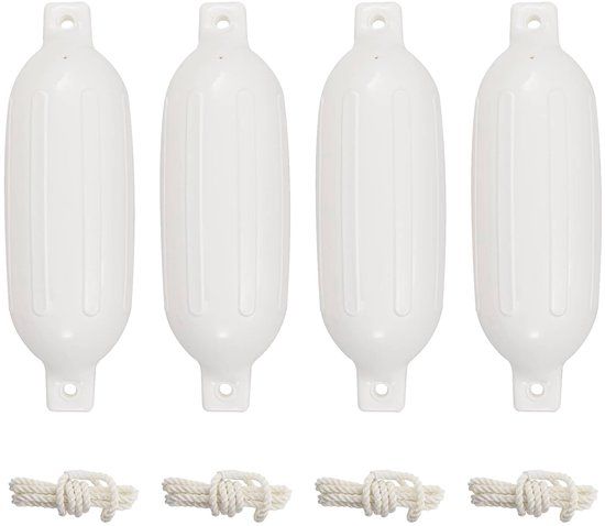 vidaXL Bootstootkussens 4 st 58,5x16,5 cm PVC wit