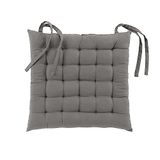 Douceur d'intérieur, Gewatteerde zitting (38 x 38 cm) Twily grijs, katoen/polyester gerecycled