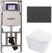 Geberit QeramiQ Dely Toiletset - Diepspoel - Rimless - Inbouwreservoir - Softclose - Mat Antraciet