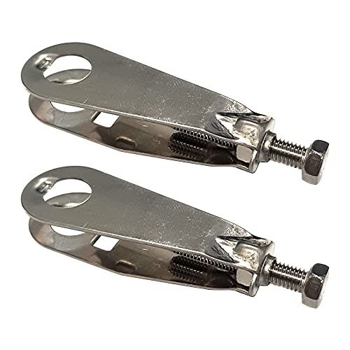 cyclingcolors 2 x kettingspanner M5 Nederlandse fiets batavus 55 mm versteller schroefspanning dikte frame 8 mm zilver