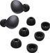 kwmobile 6x cover voor oordopjes - geschikt voor Samsung Galaxy Buds 2 - Van memory foam in zwart - Maat S, M en L
