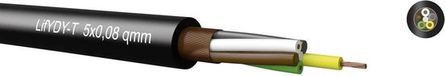 Kabeltronik LifYDY Câble de commande 8 x 0.08 mm² noir 350800800-1 Marchandise vendue au mètre