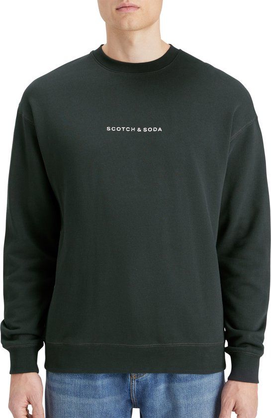 Scotch & Soda CORE - LOGO FRONT CHEST SWEATSHIRT - Grachten Green - Maat S