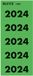Leitz Rugetiket 2024 80mm groen 100st