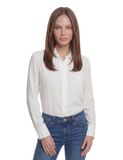 Guess Dames NIEUW CATE SHIRTWOVEN TOPS Pure White Size S Lengte N