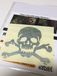 Inlay Sticker Gitaar & Bas - Schedel - Witte Parel