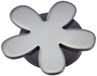 Venilia Tafelkleedgewichten bloem tafelkleedgewichten met magneet, 4stk, metaal, zilver, 5 x 5,5 x 0,5 cm, 54205
