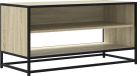 vidaXL Tv-meubel 91x40x46 cm bewerkt hout metaal sonoma eikenkleurig