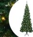 vidaXL Hoek Kunstkerstboom met 300 LED Groen 180 cm PVC en Metaal