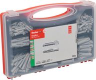 Fischer RedBox met 290 pluggen / 60 pluggen voor alle materialen SX Plus 6x30, 50 SX Plus 8x40, 20 SX Plus 10x50 en 60 universele pluggen UX 5x30, 40 UX 6x50, 50 UX 8x50, 10 UX 10x6 0 stuks