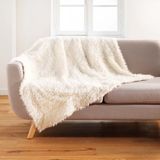 Merkloos Schapen Fleece Plaid 180x220 cm Creme