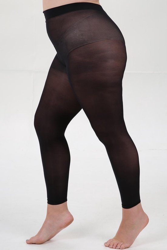 Pamela Mann Plus Size 90 Denier Footless Panty - Black - Size 56-58 (4XL)