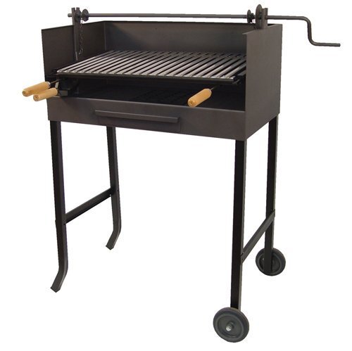 IMEX EL ZORRO Imex de Fuchs 71535 Grill met zitverhoging en Inox, 50 x 40 x 100 cm, zwart