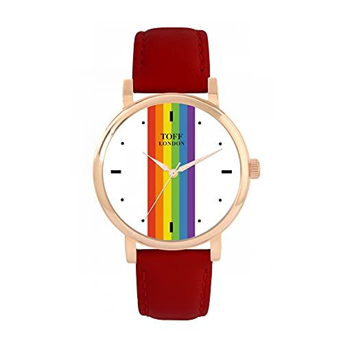 Toff London Pride Lineaire witte wapenstokken Horloge - 5059656673989