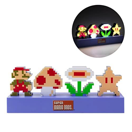 Paladone Super Mario Bros Iconen Lamp, Decoratieve Oplichtende Figuur