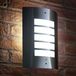 Applique murale avec détecteur crépusculaire, couleur argent, lumière blanc froid, IP44, LED 5W