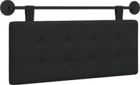 vidaXL - Hangend hoofdbord - Stof - Zwart