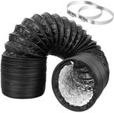 PromoHome® Flexibele afvoerslang 100 mm x 3 m – Afvoerslang met 2 roestvrijstalen slangklemmen voor airconditioning