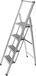 WENKO Escabeau 4 marches Aluminium Gris/noir