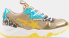 Vingino Zetta Zand Kinderen Lage Sneakers Unisex Leer Textiel Rubber Glitter