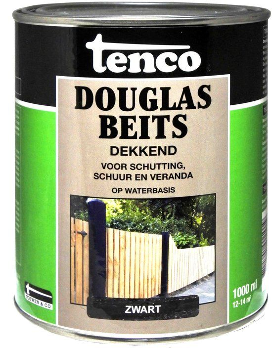 Tenco Douglas Beits Waterbasis Dekkend Zwart - 1 Liter