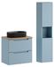 Ensemble de meubles 60 cm avec plan vasque, lavabo à poser "Beyond" et colonne haute