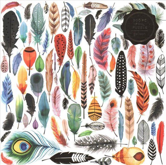 Galison Feathers 500 Piece Foil Puzzle