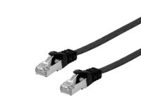 Equip 607690 netwerkkabel Zwart 1 m Cat6a U/FTP (STP) Plat