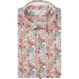 Giordano Heren Overhemd Locarno Bloemenprint Fuchsia Katoen Slim Fit