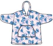 Lilo en Stitch Disney Lilo & Stitch hoodie poncho multicolor katoen gebloemd kinderen