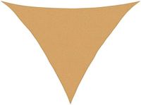 vidaXL Zonnezeil 160 g/m² driehoekig 2,5x2,5x3,5 m HDPE zandkleurig