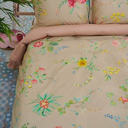 PIP studio Fleur Dekbedovertrek 240 x 220 cm - groen