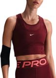 Nike Pro Dri-Fit Cropped Tank Top - Red/White - Maat XL - Dames