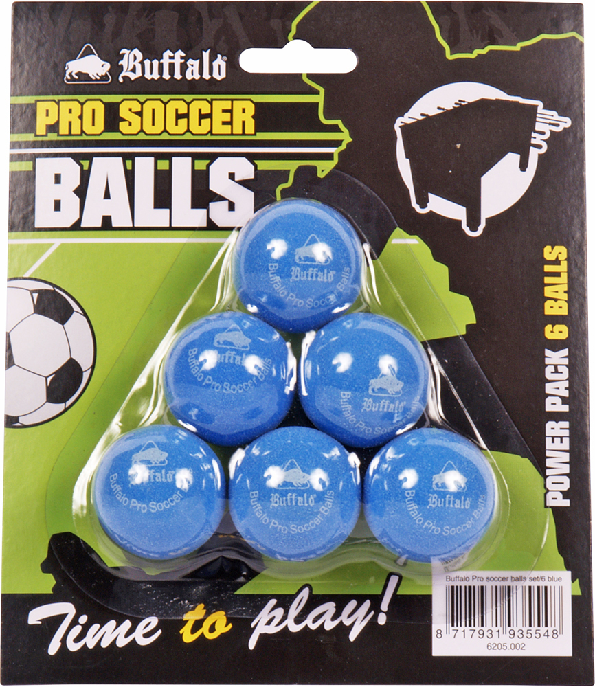 Buffalo Pro tafelvoetbal balletjes set/6pcs blue