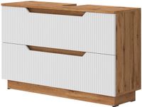 Vicco Lotta Wastafelonderkast – 99.4 x 62.5 cm met 2 laden Eiken/wit gestreept