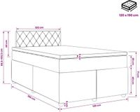 vidaXL Boxspringbed met matras, zwart, 120 x 190 cm, fluweel