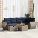Maison Exclusive - Ensemble de meubles de jardin 7 pièces avec canapé et coussins, gris, en polyrotin