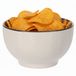 Siaki Serveer/chips schaaltje Fishbone - beige - 14 x 8 cm - keramiek