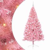 vidaXL - Plastique - Pré-éclairé - Sapin de Noël - Rose - 240 cm