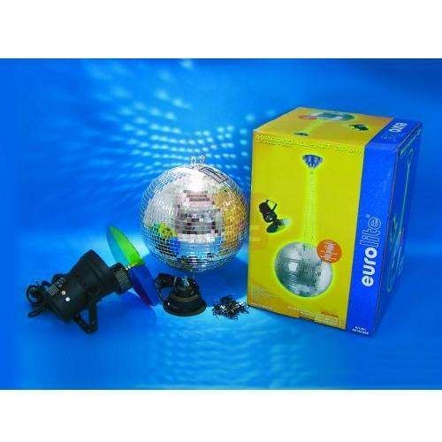 EUROLITE 30 cm spiegelbolset met spot en kleurenwiel