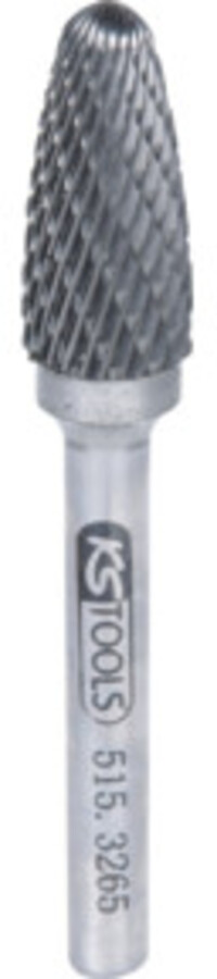 KS Tools HM ronde stiftfrees vorm F, 12mm - 1 stuk