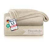 Blumtal Fleece Deken Super Zacht Fleece Plaid 220x240 cm Zand