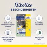 Avery Adresetiketten voor Thuiskantoor, 63,5 x 38,1 mm, Wit, 210 Stuks