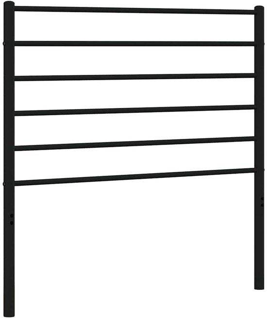 vidaXL Hoofdbord Metaal Zwart 107 cm