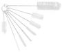 Set de brosses à bouteilles - Nylon et acier inoxydable - 8 pièces - Pour bouteilles étroites et pailles